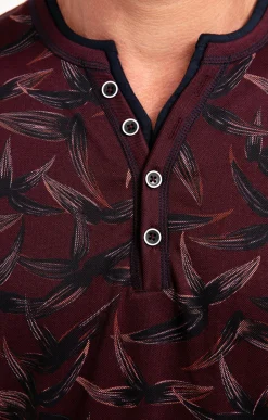 Polos & Tee-shirts<Armand Thiery Tee-shirt manches courtes Black Leaf - Bordeaux