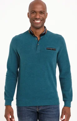 Polos & Tee-shirts<Armand Thiery Tee-shirt manches longues Rib chic - Pétrole