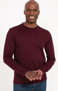 Polos & Tee-shirts<Armand Thiery Tee-shirt manches longues Slub interlock - Prune