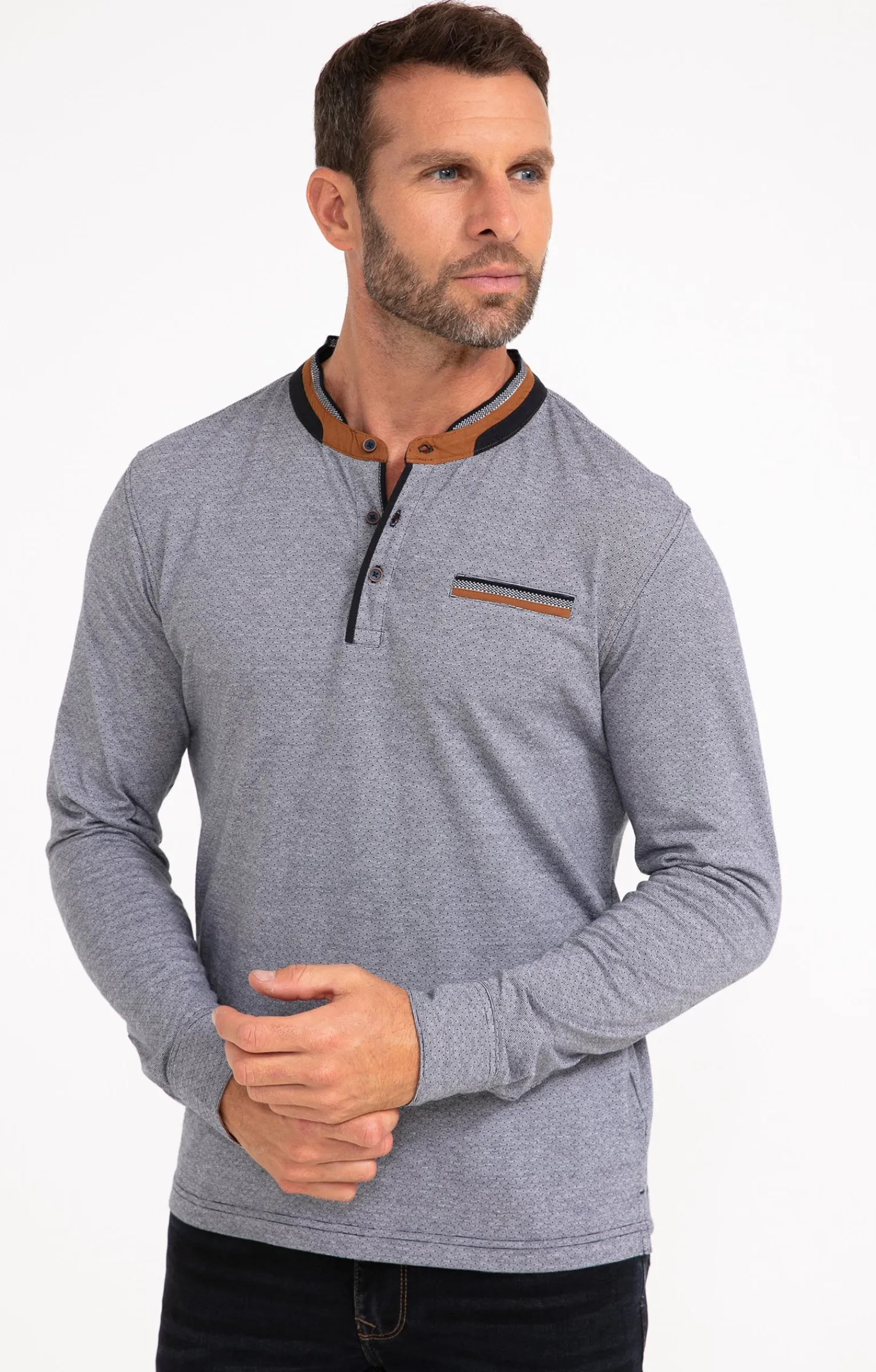 Polos & Tee-shirts<Armand Thiery Tee-shirt manches longues Jack - Marine
