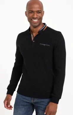 Polos & Tee-shirts<Armand Thiery Tee-shirt manches longues Mini Print - Marine