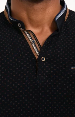 Polos & Tee-shirts<Armand Thiery Tee-shirt manches longues Mini Print - Marine