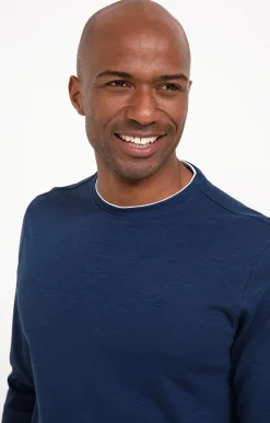 Polos & Tee-shirts<Armand Thiery Tee-shirt manches longues Slub interlock - Bleudur