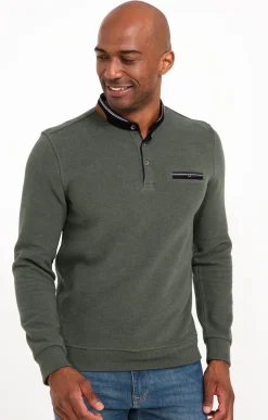Polos & Tee-shirts<Armand Thiery Tee-shirt manches longues Rib chic - Kakiclair