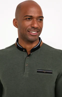 Polos & Tee-shirts<Armand Thiery Tee-shirt manches longues Rib chic - Kakiclair
