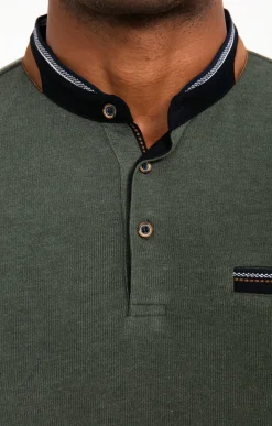 Polos & Tee-shirts<Armand Thiery Tee-shirt manches longues Rib chic - Kakiclair