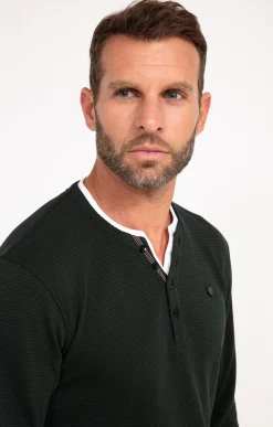 Polos & Tee-shirts<Armand Thiery Tee-shirt manches longues Gauffre - Sapin