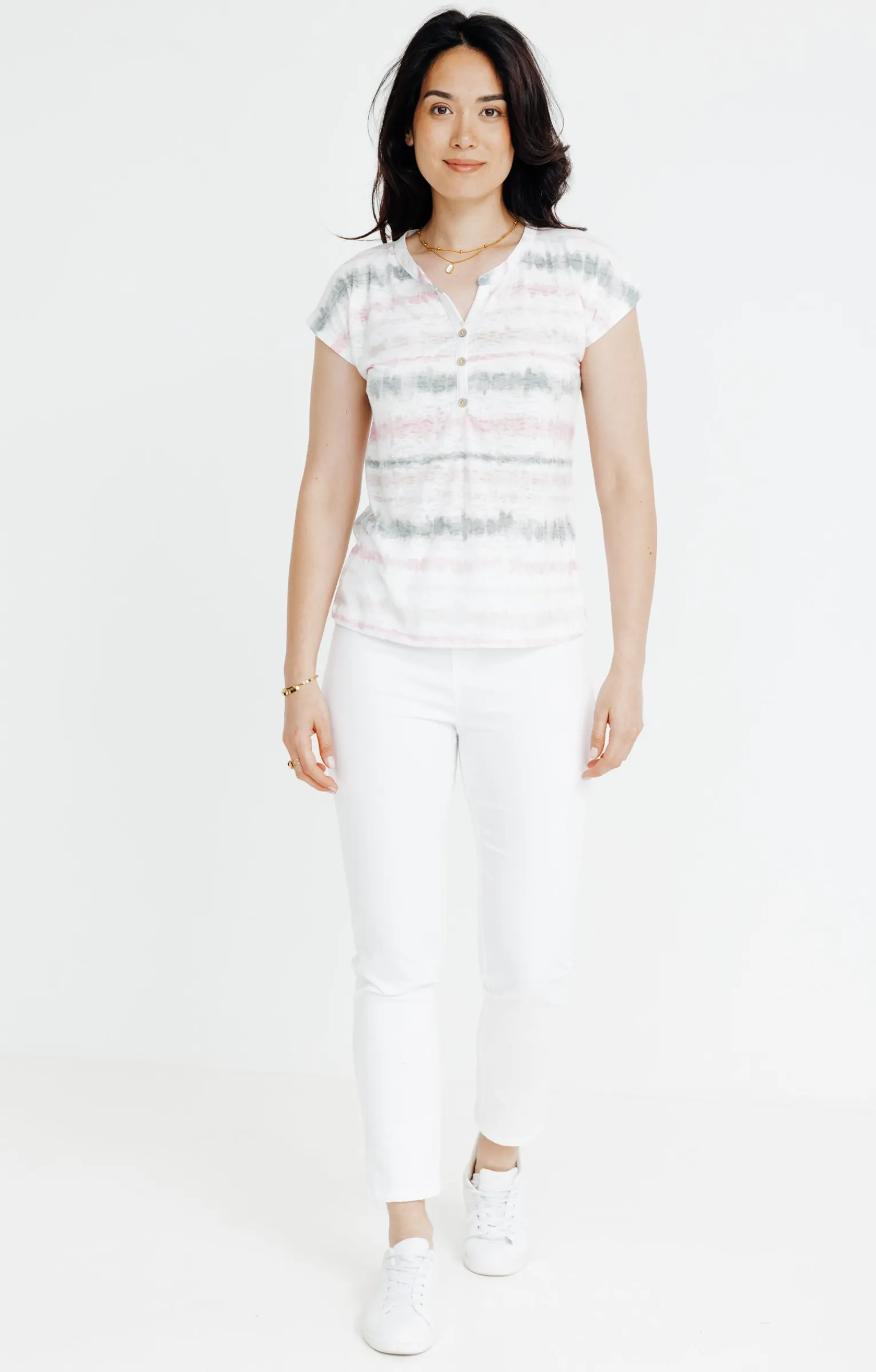 Tee-shirts<Armand Thiery Tee-shirt rayure tie and dye - Écru