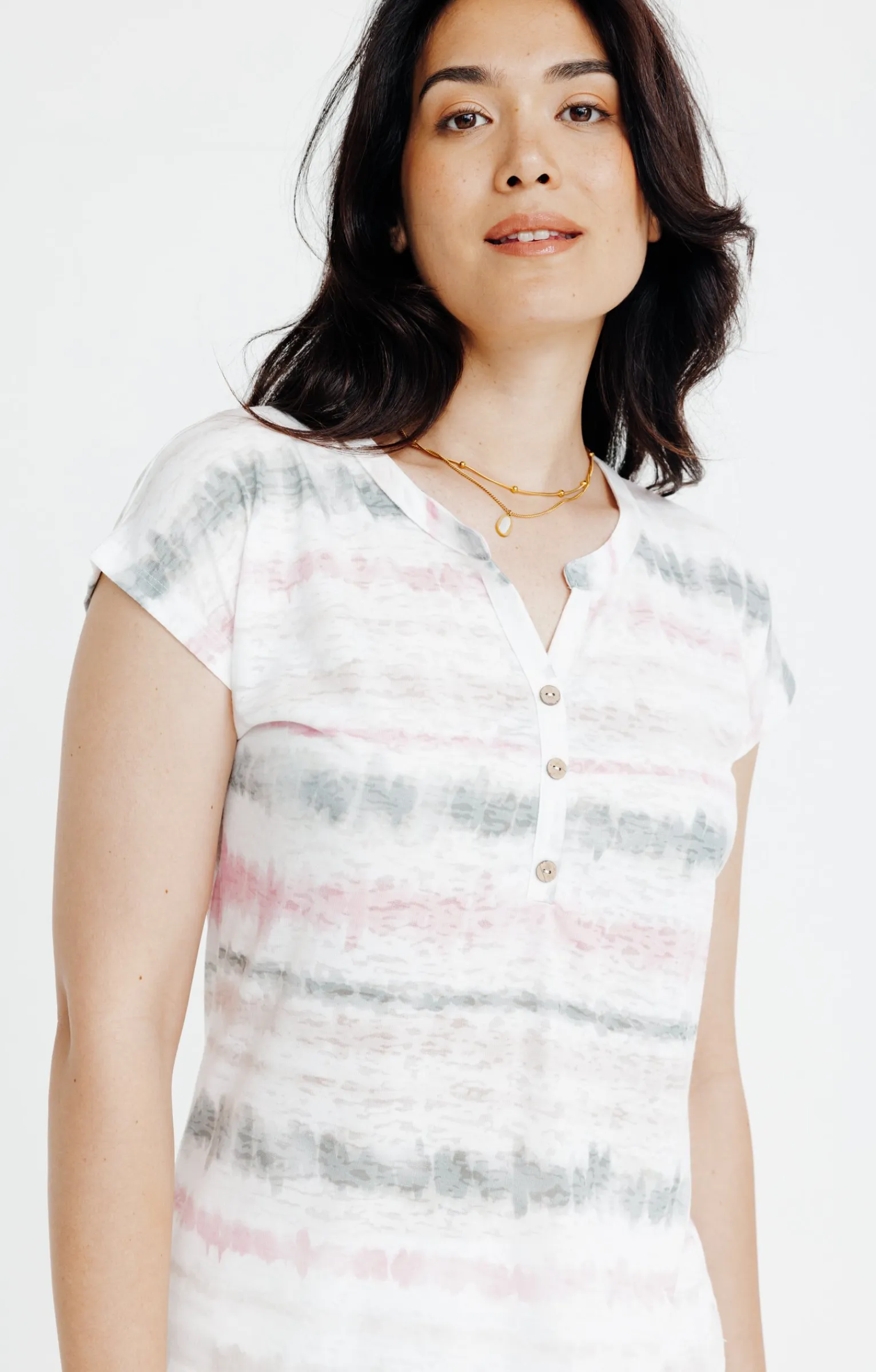 Tee-shirts<Armand Thiery Tee-shirt rayure tie and dye - Écru