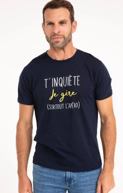 Polos & Tee-shirts<Armand Thiery Tee-shirt t'inquiète je gère - Marine