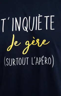 Polos & Tee-shirts<Armand Thiery Tee-shirt t'inquiète je gère - Marine