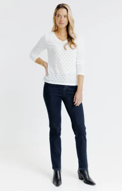 Tee-shirts<Armand Thiery Tee-shirt uni dentelle - Écru
