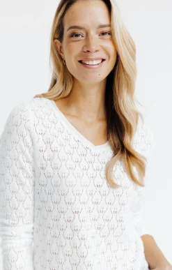 Tee-shirts<Armand Thiery Tee-shirt uni dentelle - Écru