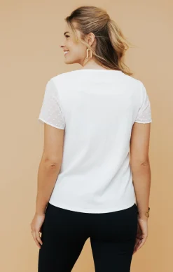 Tee-shirts<Armand Thiery Tee-shirt uni galon - Blanc