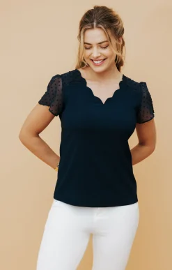 Tee-shirts<Armand Thiery Tee-shirt uni galon - Marine