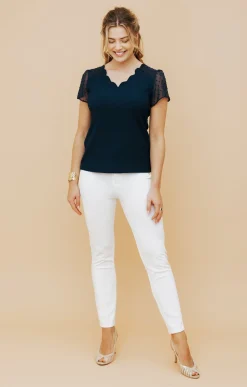 Tee-shirts<Armand Thiery Tee-shirt uni galon - Marine