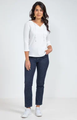 Tee-shirts<Armand Thiery Tee-shirt uni manches 3/4 - Écru