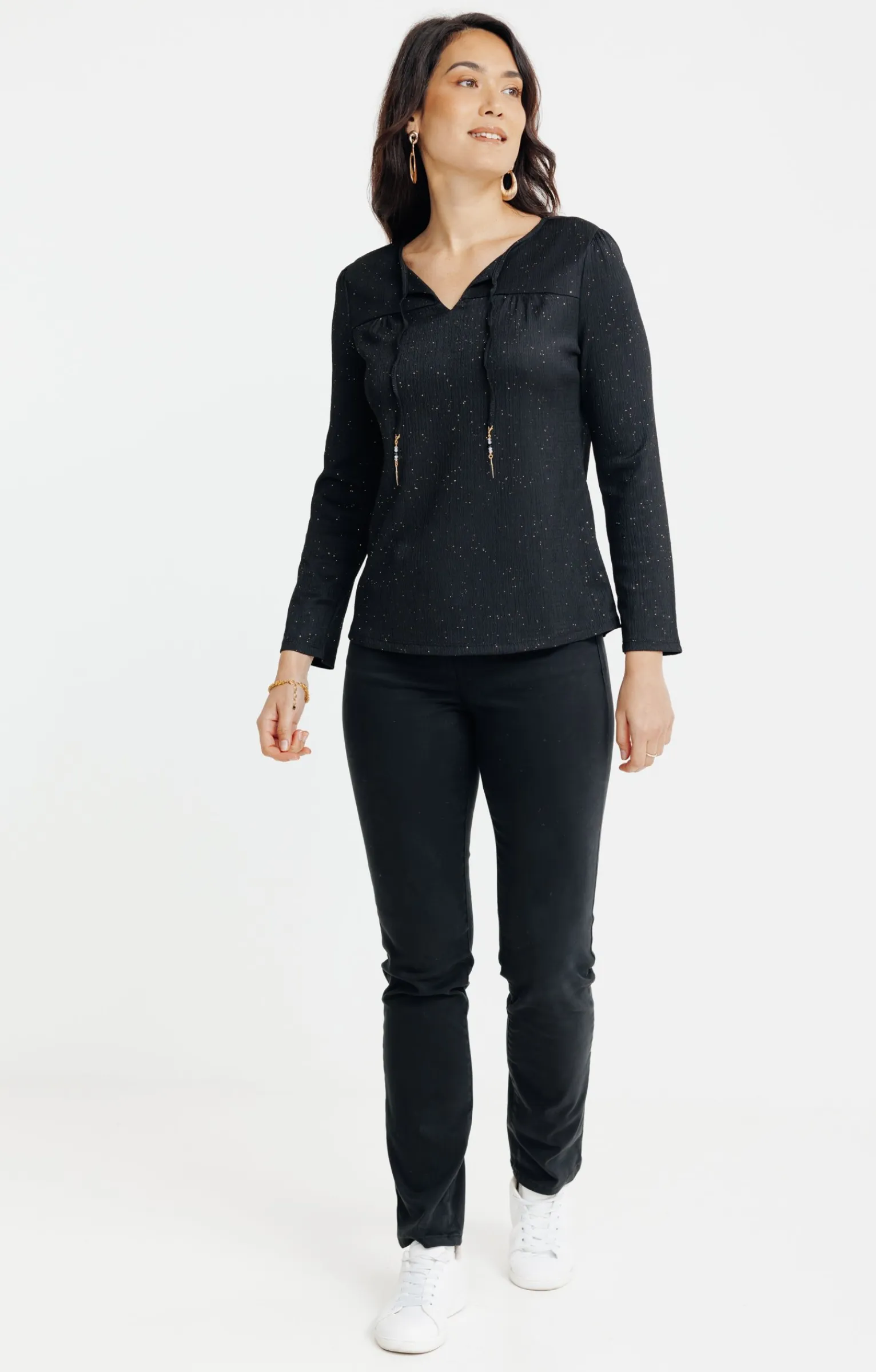Tee-shirts<Armand Thiery Tee-shirt uni manches longues - Noir