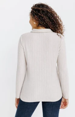 Tee-shirts<Armand Thiery Tee-shirt uni manches longues - Beige