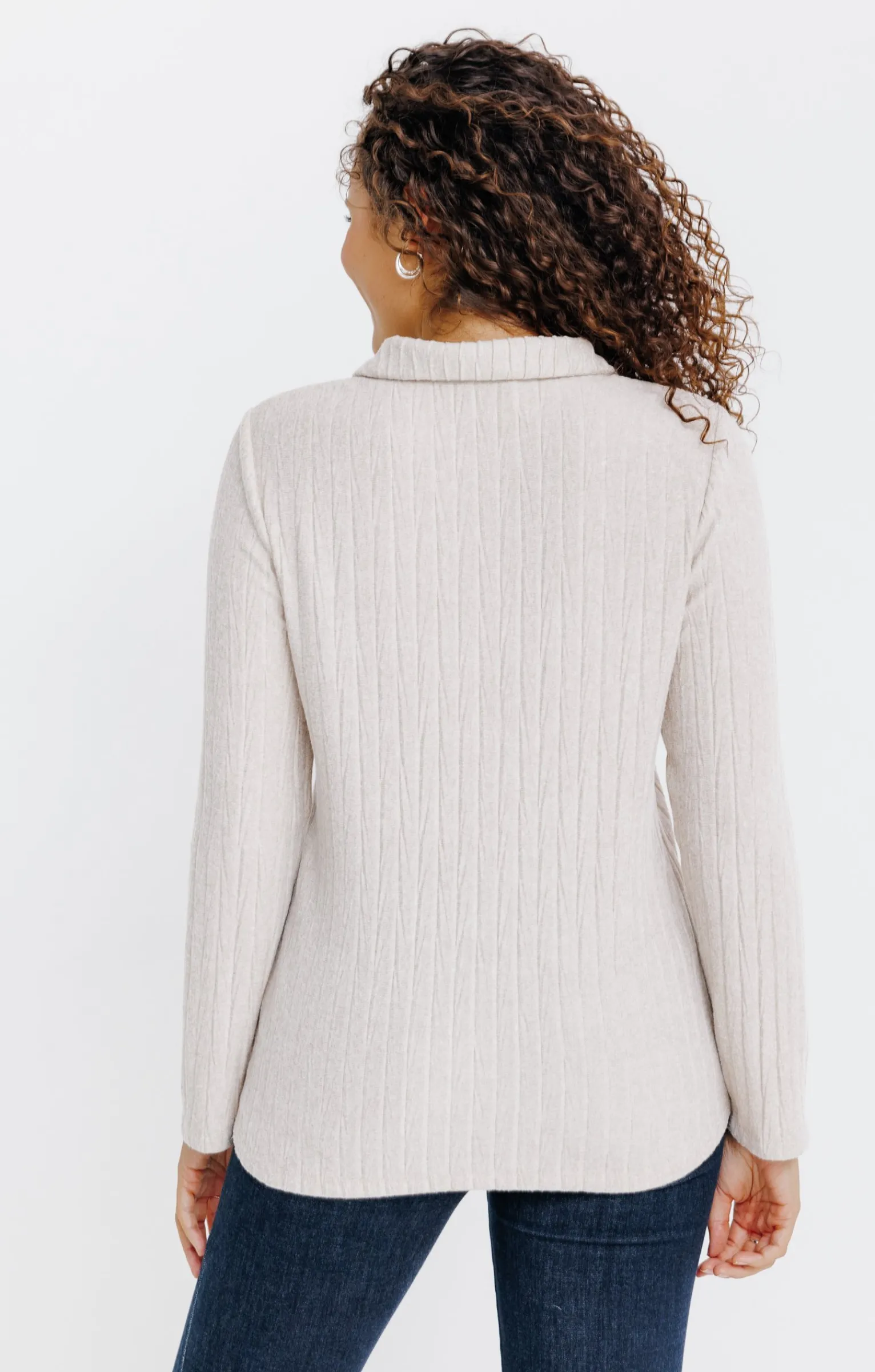 Tee-shirts<Armand Thiery Tee-shirt uni manches longues - Beige