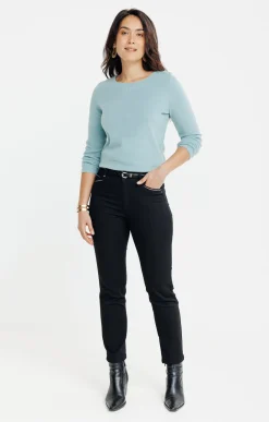 Tee-shirts<Armand Thiery Tee-shirt uni strass col bateau - Vertnil