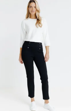Pantalons<Armand Thiery Tregging 7/8 maille aspect léopard - Noir