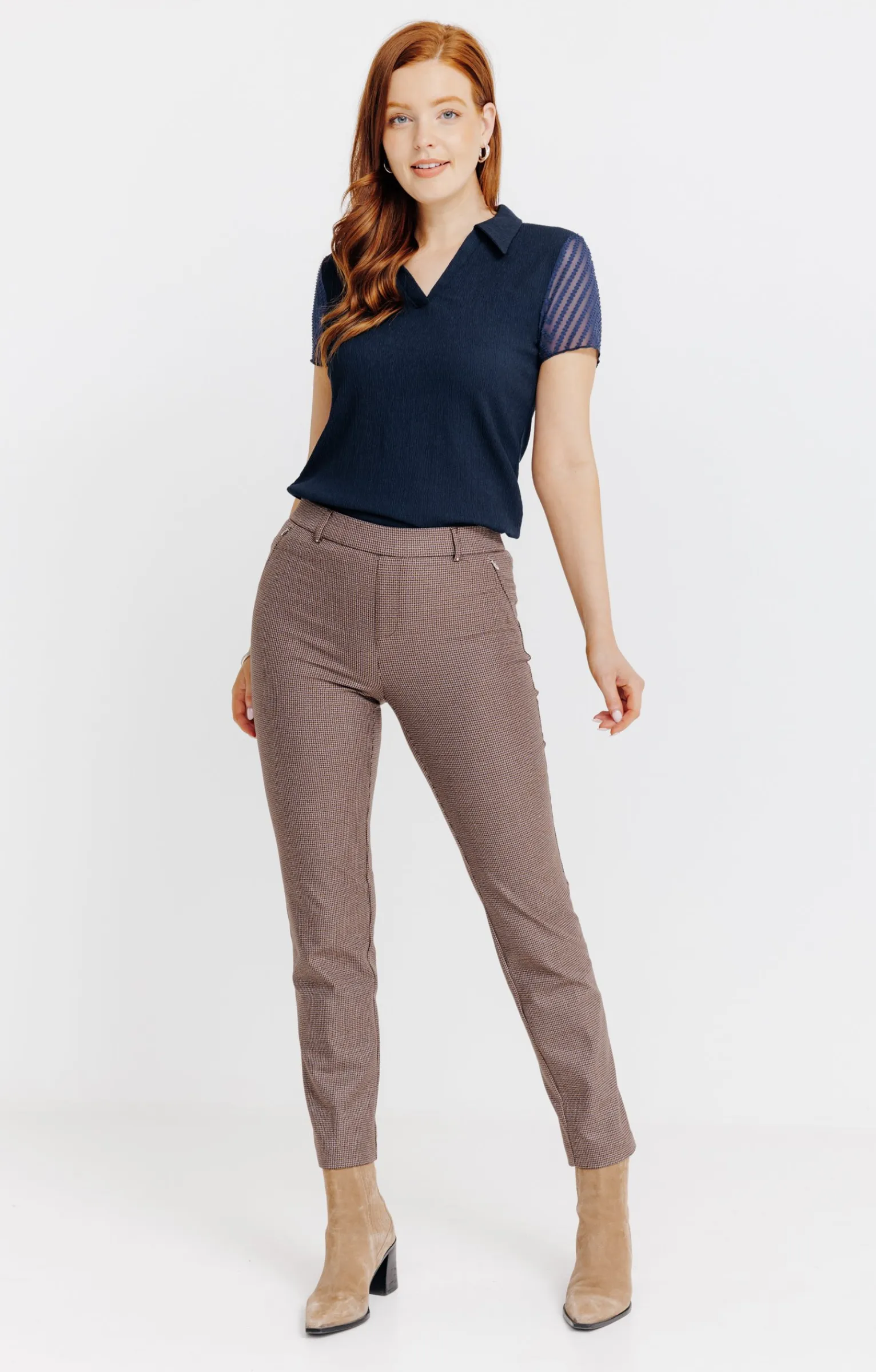 Pantalons<Armand Thiery TREGGING CITY TISSU BI STRETCH - Chocolat