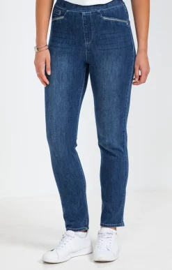 Pantalons<Armand Thiery Tregging en denim bi-stretch - Bleu