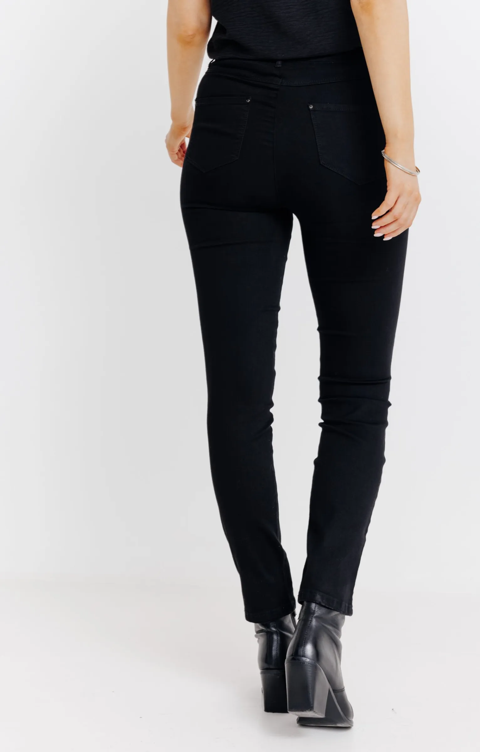 Pantalons<Armand Thiery Tregging en denim détails strass - Noir