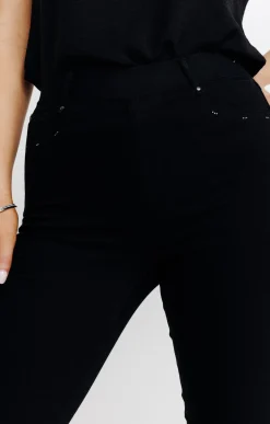 Pantalons<Armand Thiery Tregging en denim détails strass - Noir