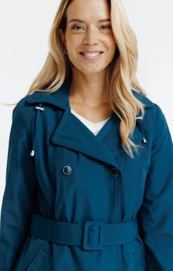 Impers & Parkas<Armand Thiery Trench avec double patte de boutonnage - Pétrole