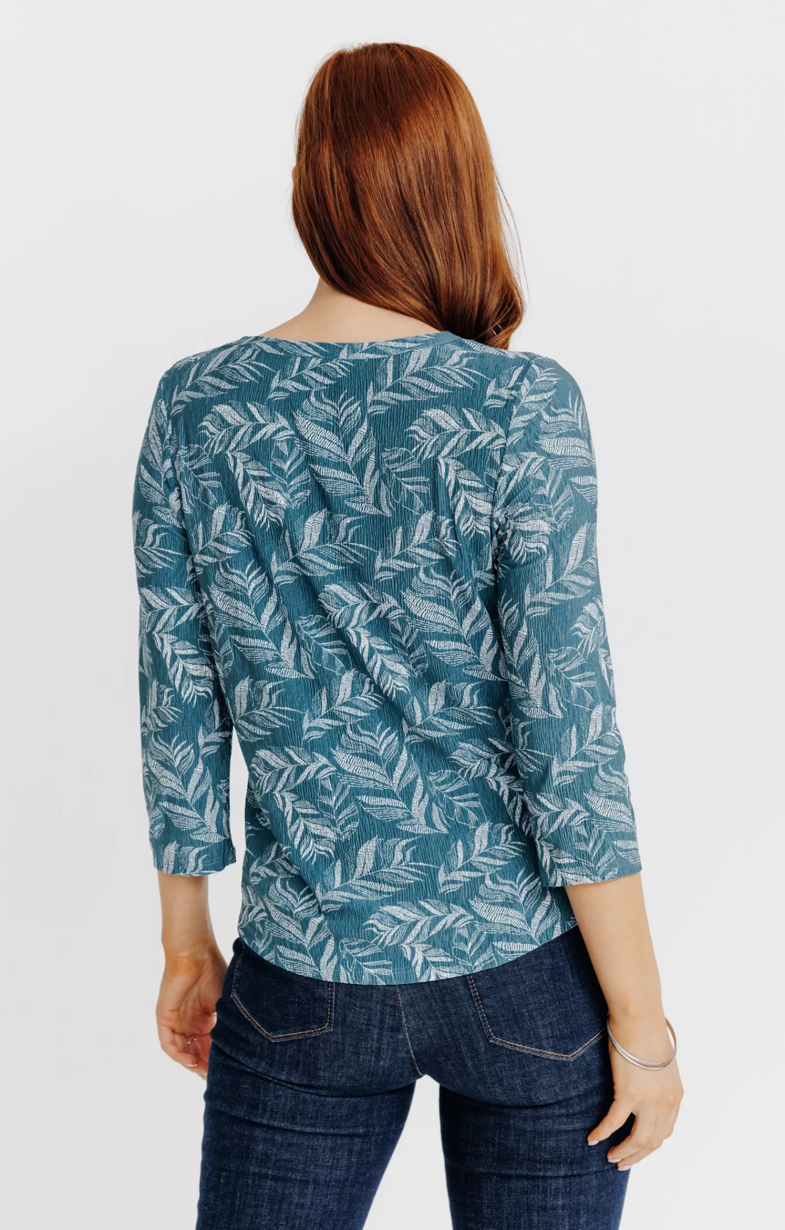 Tee-shirts<Armand Thiery T-SHIRT COL MAO MANCHES 3/4 - Tilleul