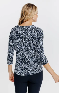 Tee-shirts<Armand Thiery T-SHIRT COL MAO MANCHES 3/4 - Noir