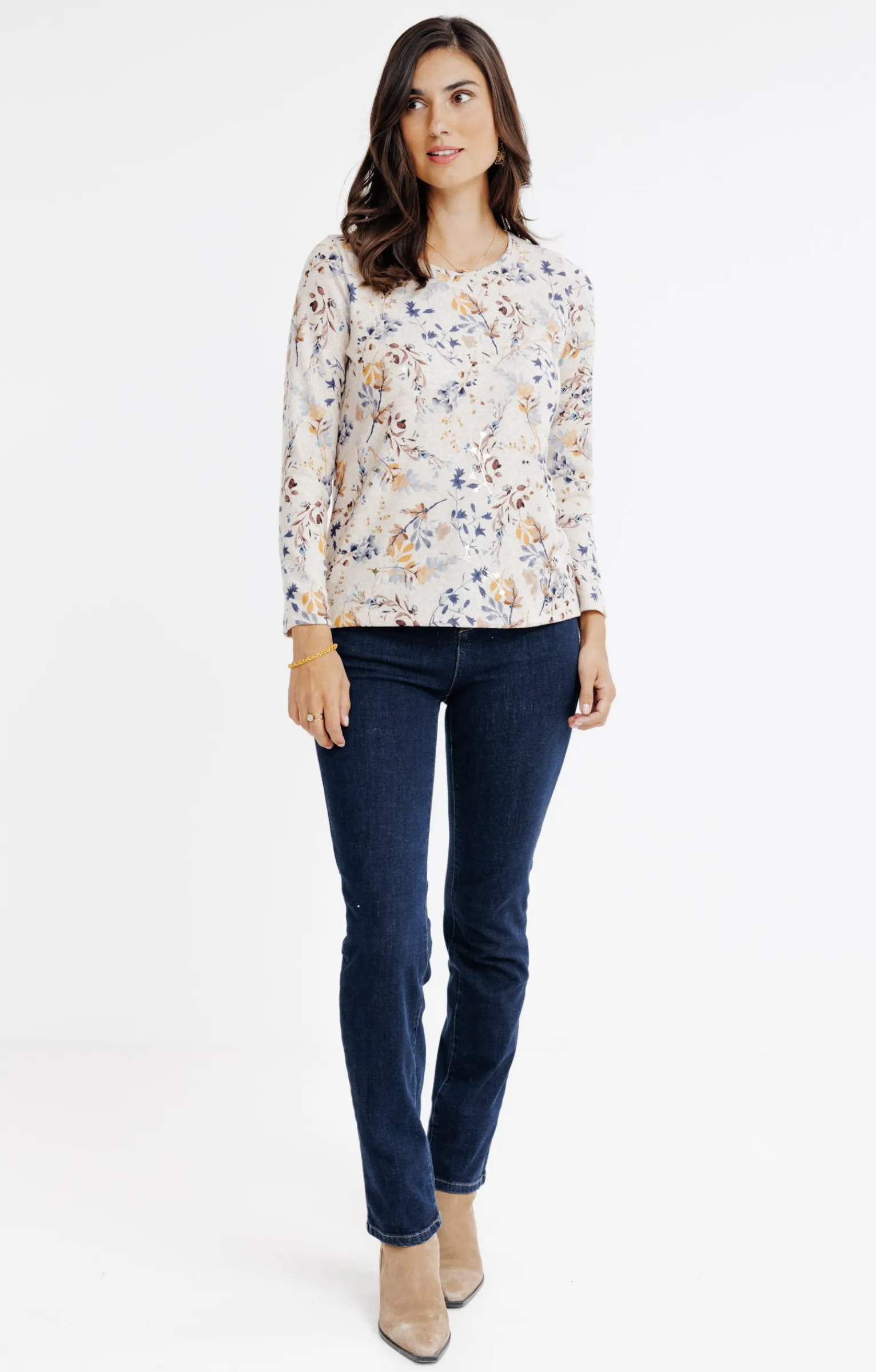Tee-shirts<Armand Thiery T-SHIRT COL ROND MANCHES LONGUES - Beige