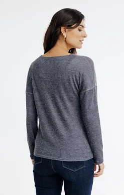 Tee-shirts<Armand Thiery T-SHIRT COL ROND MANCHES LONGUES - Noir