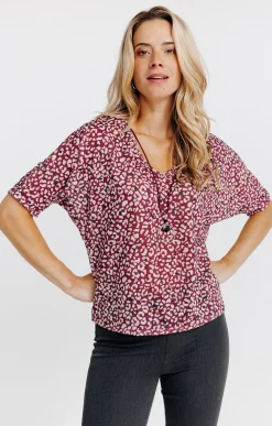 Tee-shirts<Armand Thiery T-SHIRT FORME SOURIS AVEC COLLIER - Bordeaux