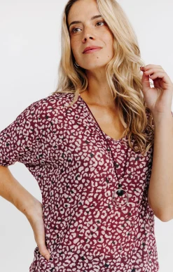 Tee-shirts<Armand Thiery T-SHIRT FORME SOURIS AVEC COLLIER - Bordeaux