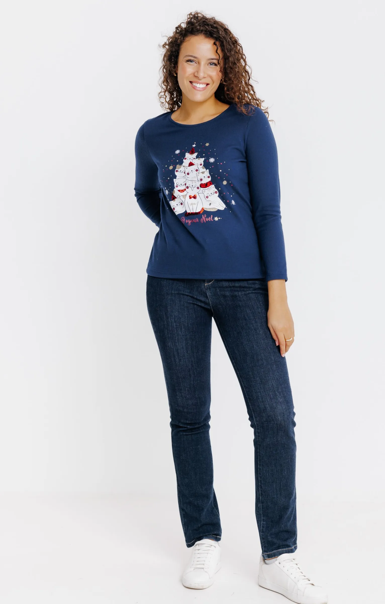 Tee-shirts<Armand Thiery T-SHIRT IMPRIME FETE COL ROND - Marine