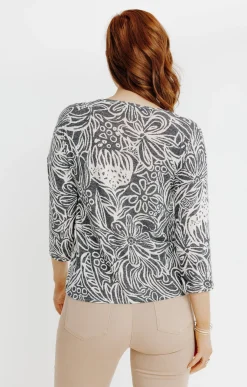 Tee-shirts<Armand Thiery T-SHIRT IMPRIME MANCHE 3/4 - Grismoyen