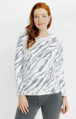 Tee-shirts<Armand Thiery T-SHIRT IMPRIME MANCHES LONGUES - Écru