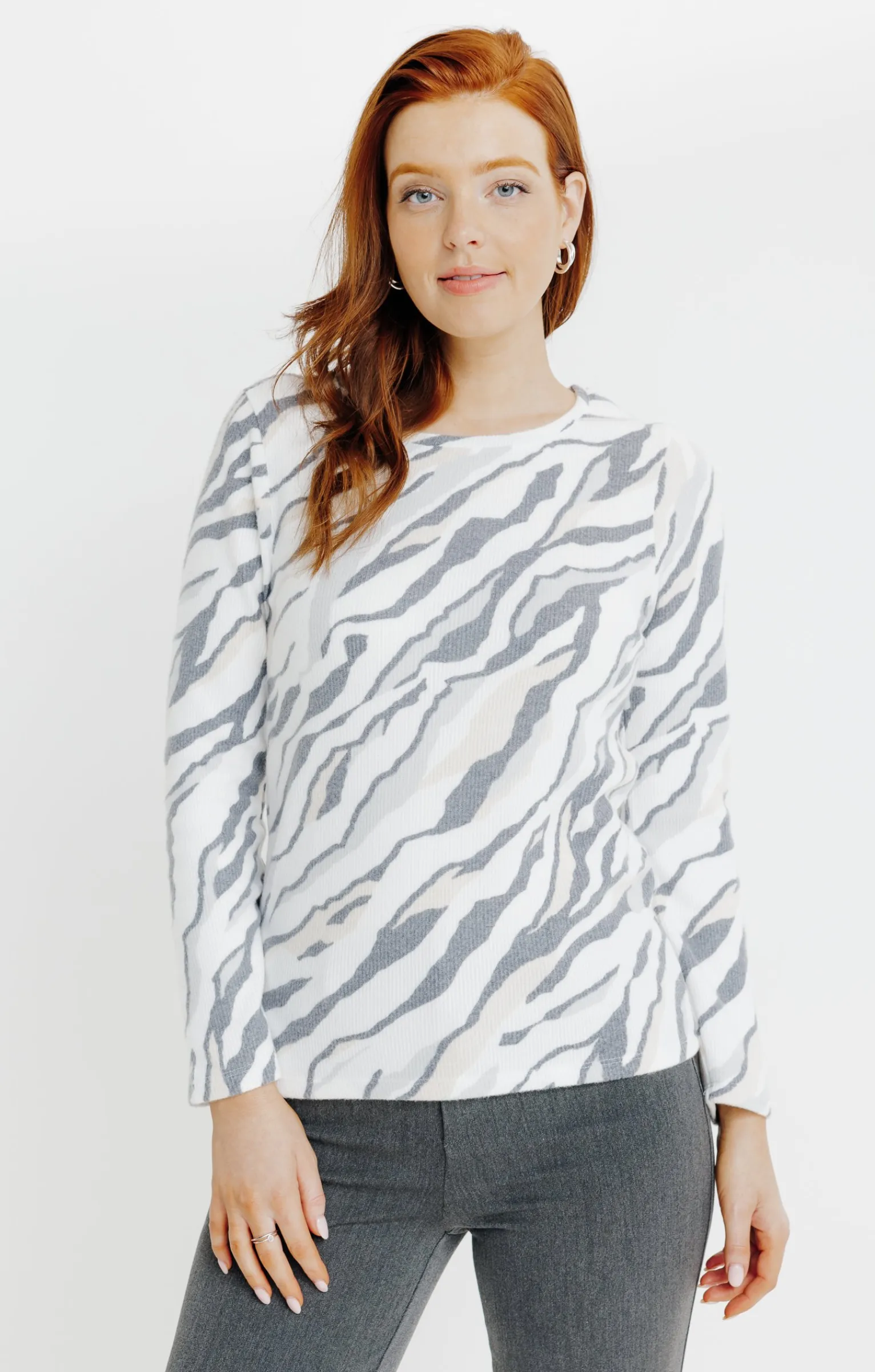 Tee-shirts<Armand Thiery T-SHIRT IMPRIME MANCHES LONGUES - Écru