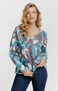Tee-shirts<Armand Thiery T-SHIRT IMPRIME MANCHES LONGUES - Beige