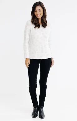 Tee-shirts<Armand Thiery T-SHIRT JACQUARD COL ROND - Beige