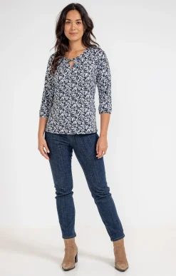 Tee-shirts<Armand Thiery T-SHIRT MANCHES 3/4 COL ROND - Noir