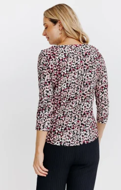 Tee-shirts<Armand Thiery T-SHIRT MANCHES 3/4 COL V - Noir