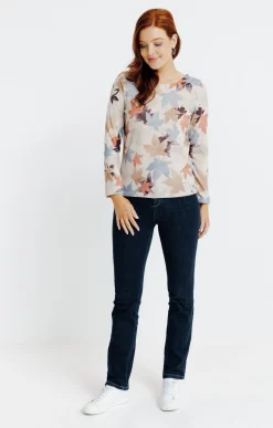 Tee-shirts<Armand Thiery T-SHIRT MANCHES LONGUES COL ROND - Beige
