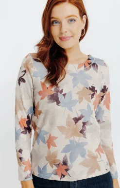 Tee-shirts<Armand Thiery T-SHIRT MANCHES LONGUES COL ROND - Beige