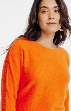 Tee-shirts<Armand Thiery T-SHIRT MANCHES LONGUES COL ROND - Mandarine