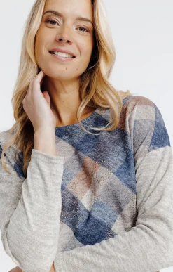 Tee-shirts<Armand Thiery T-SHIRT MANCHES LONGUES COL ROND - Beige