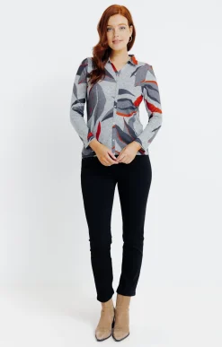 Tee-shirts<Armand Thiery T-SHIRT MANCHES LONGUES COL CHEMISE - Grismoyen